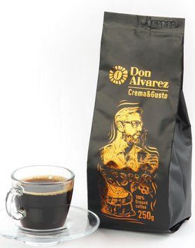 Кава мелена Don Alvarez Crema&Gusto 100% Робуста 250 г 7100031 фото