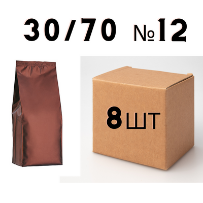 Ящик кофе в зернах без бренда купаж №12 (30/70) 1 кг (в ящике 8шт) 10009 фото