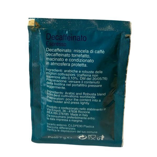 Мелена кава без кофеїну Decaffeinato Espresso Bustino порція 7 г 63-0167 фото