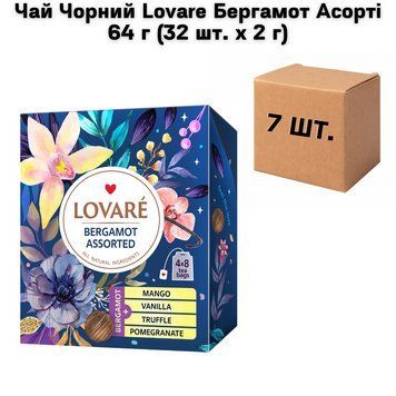 Чай Чорний Lovare Бергамот Асорті 64 г (32 шт. х 2 г) ( в ящику 7 шт0 02-0593 фото