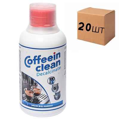 Ящик універсального засобу Coffeein clean DECALCINATE для очищення від накипу 250 мл. (у ящику 20шт) 10107 фото