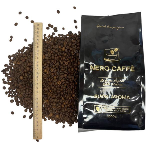 Ящик кофе в зернах NERO CAFFE Buon Aroma 1 кг ( в ящике 10 шт) 49-0021 фото