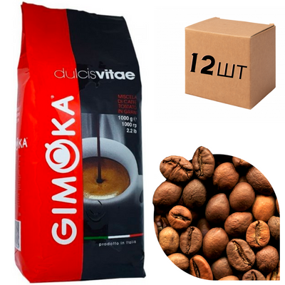 Ящик кави в зернах Gimoka Dolce Vita 1 кг (у ящику 12шт) 0200092 фото