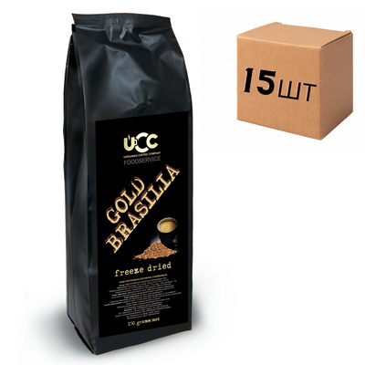 Ящик розчинної сублімованої кави "GOLD BRASILIA " 250гр. (у ящику 15 шт.) 10110 фото