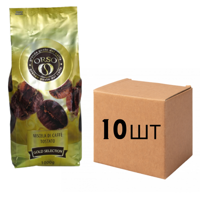Ящик кофе в зернах ORSO Gold selection 100% арабика 1 кг ( в ящике 10 шт) 10062 фото