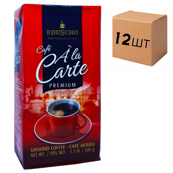 Ящик кофе молотого Eduscho Cafe Premium Strong 500 г (в ящике 12 шт) 0200142 фото