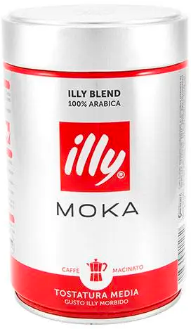 Ящик кави мелена Illy Moka 250 гр. з/б (у ящику 12 шт) 0200164 фото