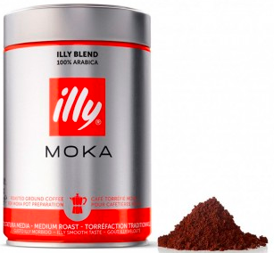 Ящик кофе молотый Illy Moka 250 гр. ж/б (в ящике 12 шт) 0200164 фото