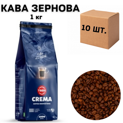 Ящик кави у зернах Trevi Crema 1кг ( у ящику 10 шт) 0300002 фото