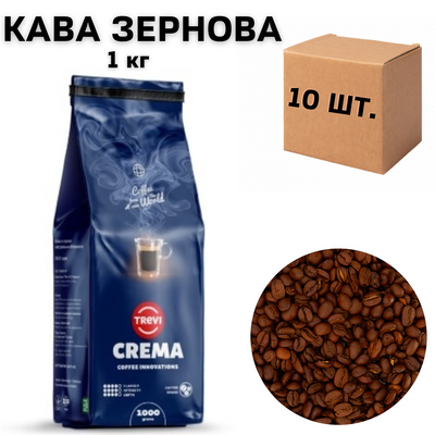 Ящик кофе в зернах Trevi Crema 1кг ( в ящике 10 шт) 0300002 фото