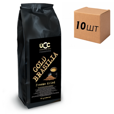 Скринька розчинної сублімованої кави "GOLD BRASILIA " 500гр.(у ящику 10 шт) 10111 фото
