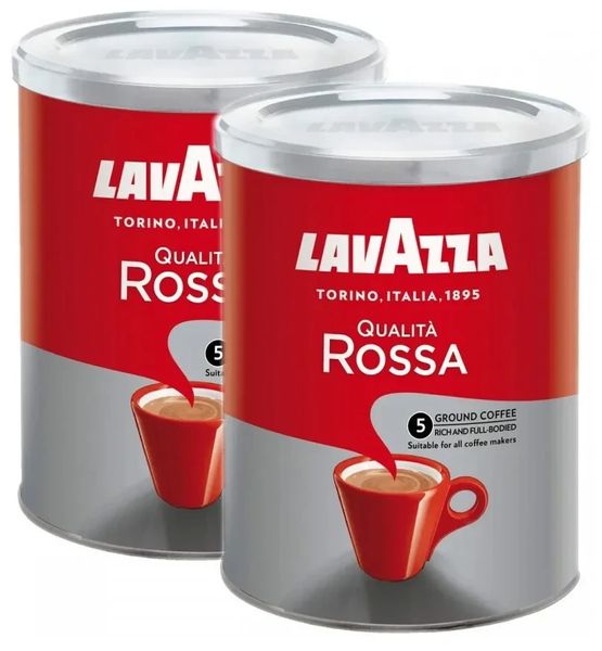 Ящик молотого кофе Lavazza Qualita Rossa ж/б, 250г (в ящике 12 шт) 0200212 фото