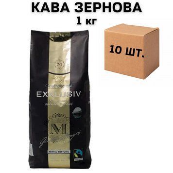 Ящик кофе в зернах Gustav Mayer Exklusiv 1 кг ( в ящику 10 шт) 49-0036 фото