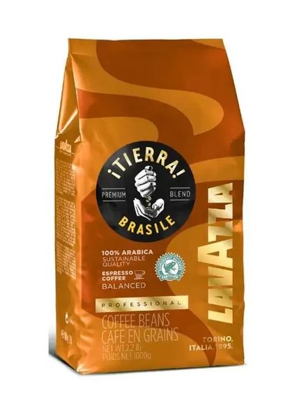 Ящик кофе в зернах Lavazza Tierra Brazil 100% Arabika, 1 кг (в ящике 6 шт) 0200239 фото