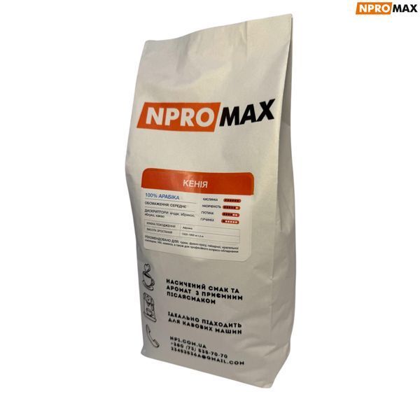 Кава в зернах NPROMAX Кенія 100% Арабика 1 кг 04-0642 фото