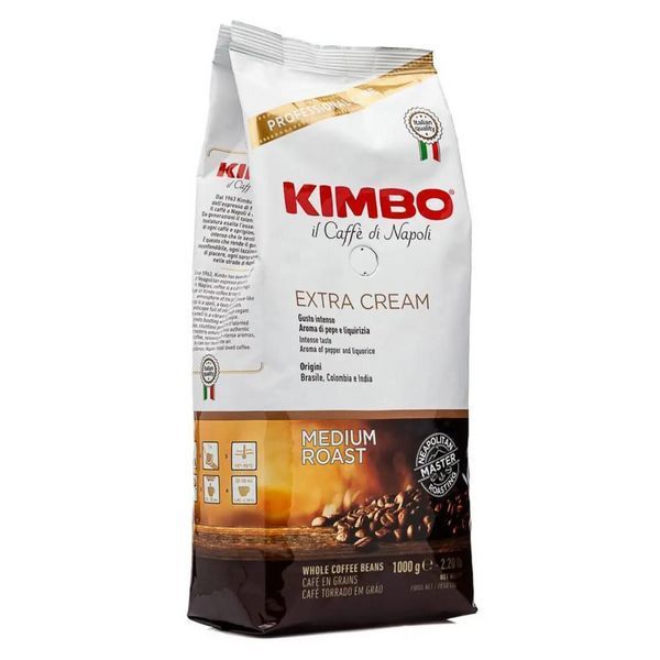 Ящик кави у зернах Kimbo Extra Cream 1 кг (у ящику 6 шт) 02-0165 фото