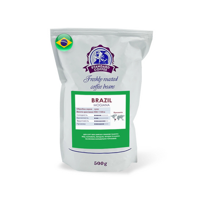 Кава в зернах Бразилія Моджана 100% арабіка 500г 1300023 фото
