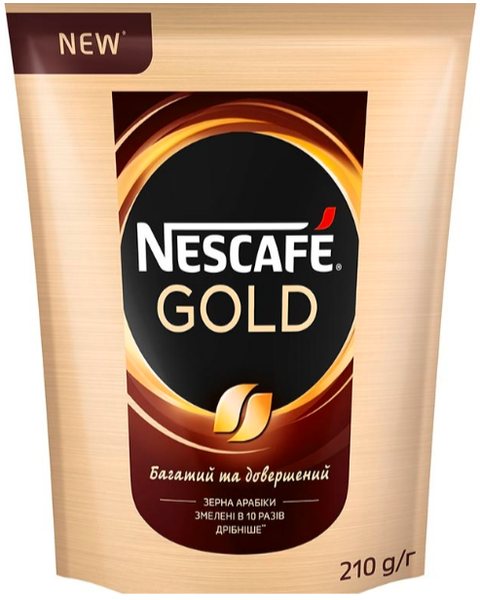 Ящик розчинної кави Nescafe Gold 210 гр. (у ящику 6 шт) 0200064 фото