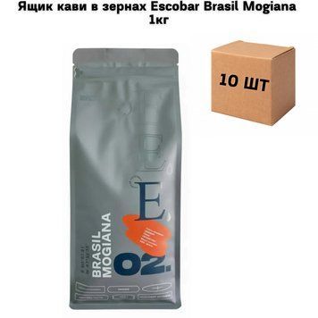 Ящик кави в зернах Escobar Brasil Mogiana 1кг (у ящику 10 шт) 02-0517 фото