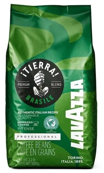 Ящик кофе в зернах Lavazza Tierra Brazil Intense, 1 кг (в ящике 6 шт) 0200241 фото