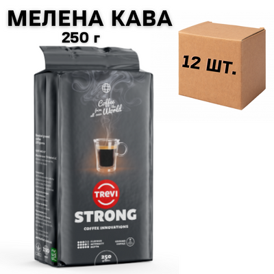 Ящик кави меленой Trevi Strong 250 гр (у ящику 12 шт) 0300005 фото