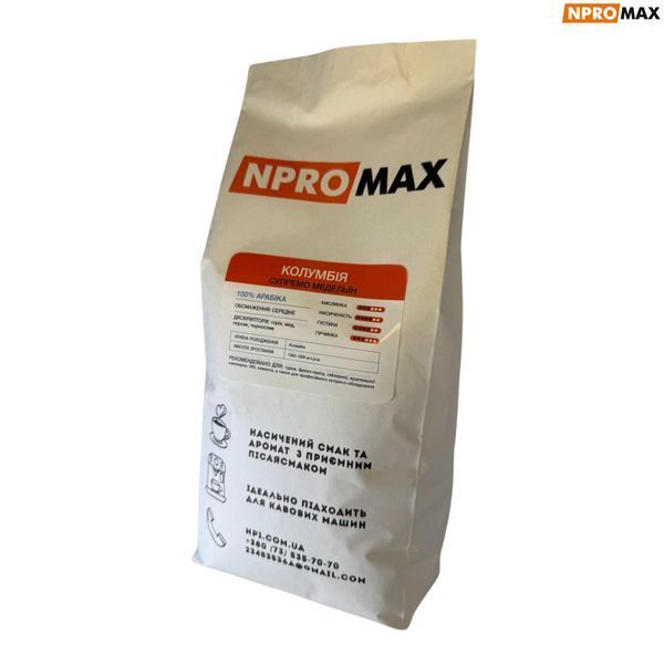 Кофе в зернах NPROMAX Колумбия Супремо Медельин 100% Арабика 1 кг 04-0643 фото