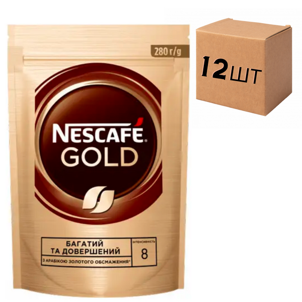 Ящик растворимого кофе Nescafe Gold 280 гр. (в ящике 12 шт) 0200065 фото