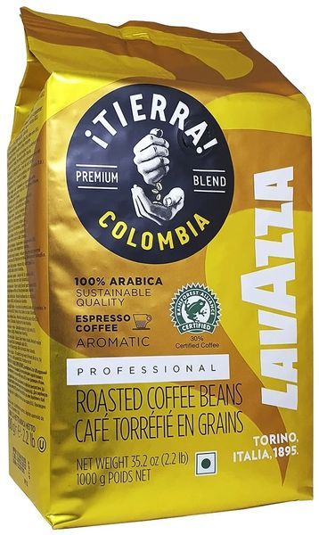 Ящик кави в зернох Lavazza Tierra Colombia, 1 кг (в ящику 6 шт) 0200242 фото