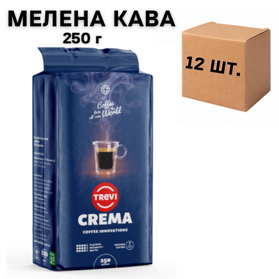 Ящик кави меленой Trevi Crema 250 гр (у ящику 12 шт) 0300006 фото