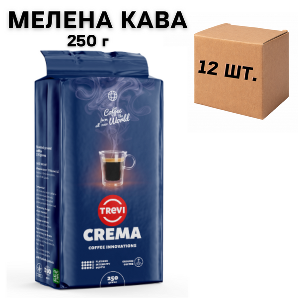 Ящик кофе молотый Trevi Crema 250 гр (в ящике 12 шт) 0300006 фото