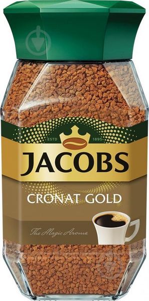 Ящик розчинної кави Jacobs Сronat Gold 100 г скло (у ящику 6 шт) 0200431 фото