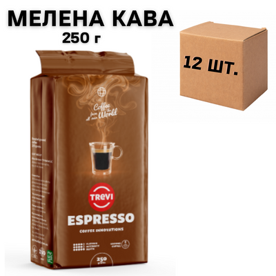 Ящик кави меленой Trevi Espresso 250 гр (у ящику 12 шт) 0300008 фото