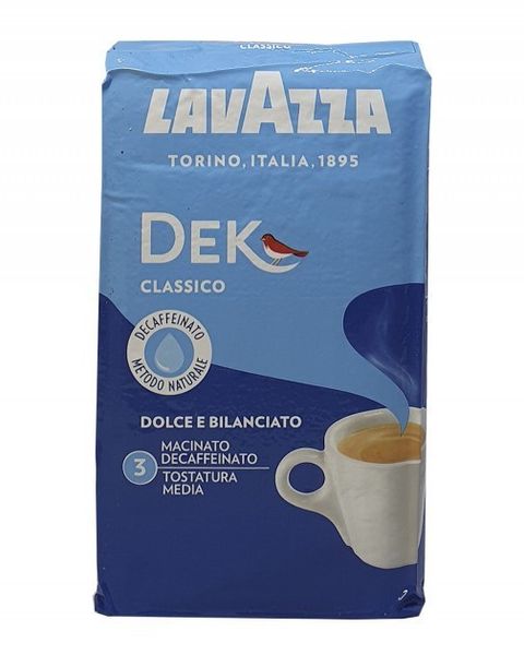 Ящик молотого кофе Lavazza Dek, 250г (в ящике 20 шт) 0200194 фото