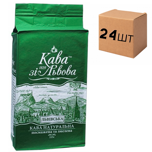 Ящик кави мелена Галка Львівська 225гр. (у ящику 24 шт) 0200101 фото