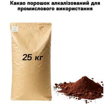 Какао порошок алкалізований для промислового використання 25 кг (мішок) 15-0026 фото
