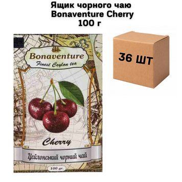 Ящик черного чая Bonaventure Cherry 100 г ( в ящике 36 шт) 02-0864 фото