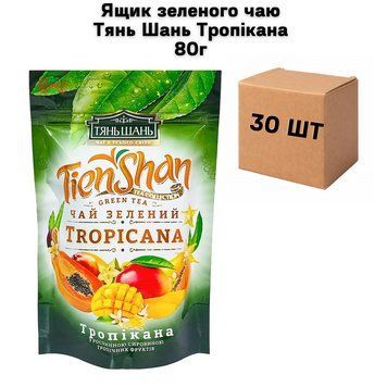 Ящик зеленого чаю Тянь Шань Тропікана 80г (у ящику 30 шт) 02-0525 фото