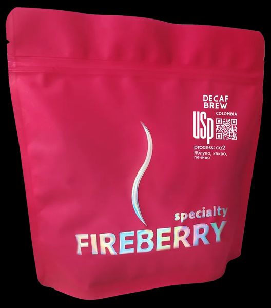 Кава в зернах Decaf BREW / Сolombia FIREBERRY 100% арабіка 250г 3200024 фото