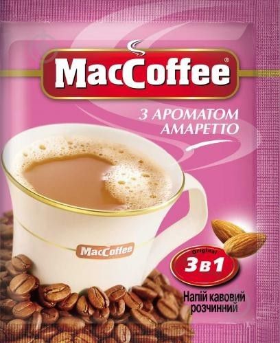 Ящик розчинної кави MacCoffee Амаретто 3в1 18г*20шт. (у ящику 25 шт. упаковок) 0200247 фото