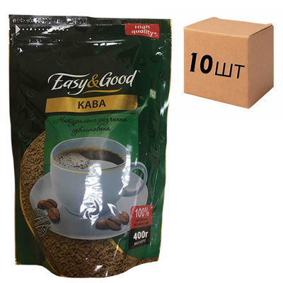 Ящик розчинної сублімованої кави "Easy&Good" 400гр. (у ящику 10 шт) 10121 фото