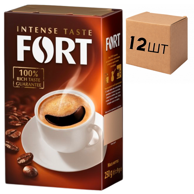Ящик кави меленої Fort Intense Taste 250 г (у ящику 12 шт) 0200169 фото