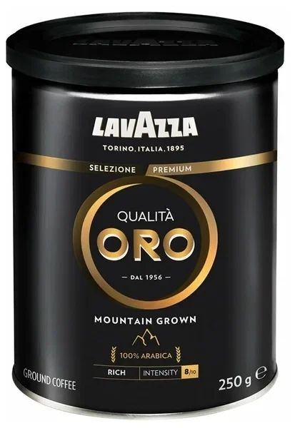 Ящик молотого кофе Lavazza Oro Mountain Grown ж/б, 250г (в ящике 12 шт) 0200213 фото