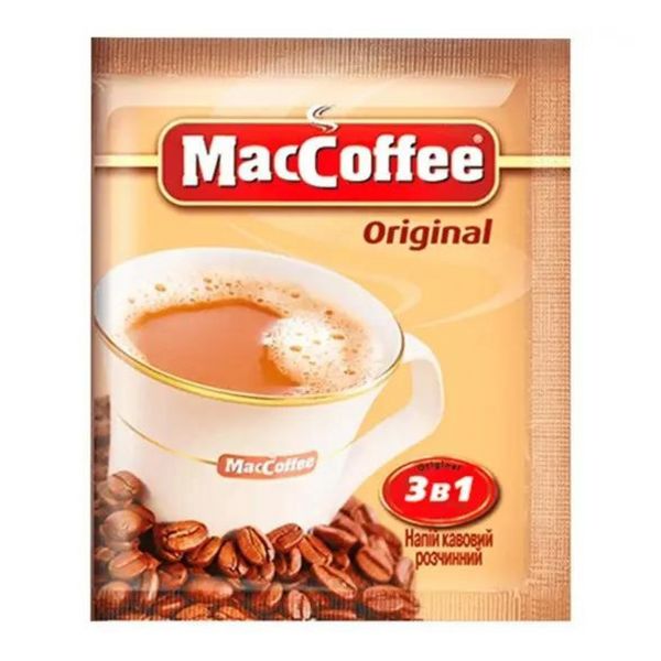 Ящик розчинної кави MacCoffee 3 в 1 Original 50 шт (у ящику 20шт) 0200156 фото