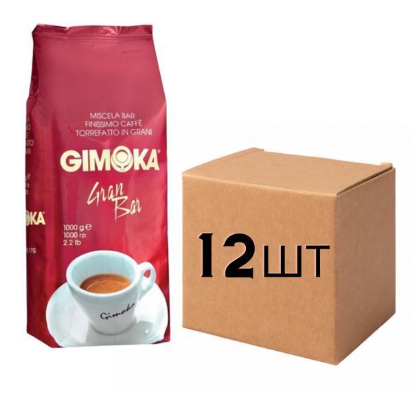 Ящик кави в зернах Gimoka Gran Bar 1 кг (у ящику 12 шт) 02-0024 фото