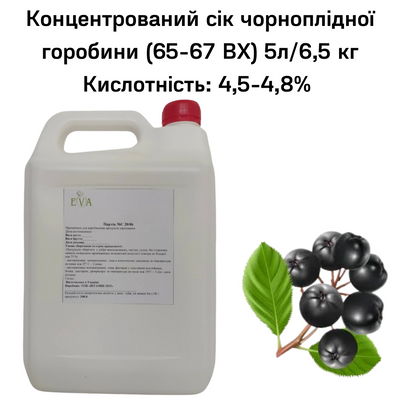 Концентрированный сок черноплодной рябины (65-67 ВХ) канистра 5л/6,5 кг 0100018 фото
