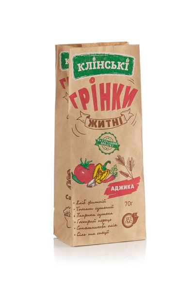 Ящик Житніх Грінок з аджикою, 70 г (в ящику 16 шт) 11178 фото