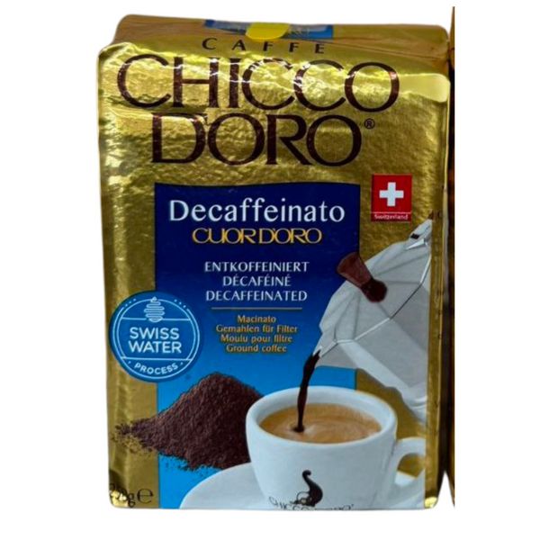 Ящик молотого кофе Chicco D'oro Decaffeinato без кофеина 250 г (в ящике 20 шт) 0200074 фото