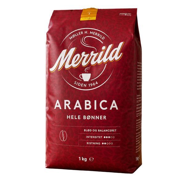 Ящик Кави в зернах Lavazza Merrild Arabica 100% 1кг (у ящику 6 шт) 02-0491 фото