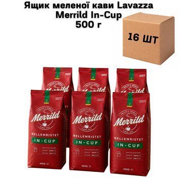 Ящик молотого кофе Lavazza Merrild In-Cup 500 г (в ящике 16 шт) 02-0501 фото