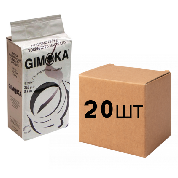 Ящик кофе молотый Gimoka Gusto Ricco Bianco 250 гр (в ящике 20 шт) 0200025 фото